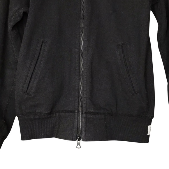Reigning Champ Full Zip Jersey Jacket Cotton Stretch Black Made in Canada Small - Picture 5 of 11